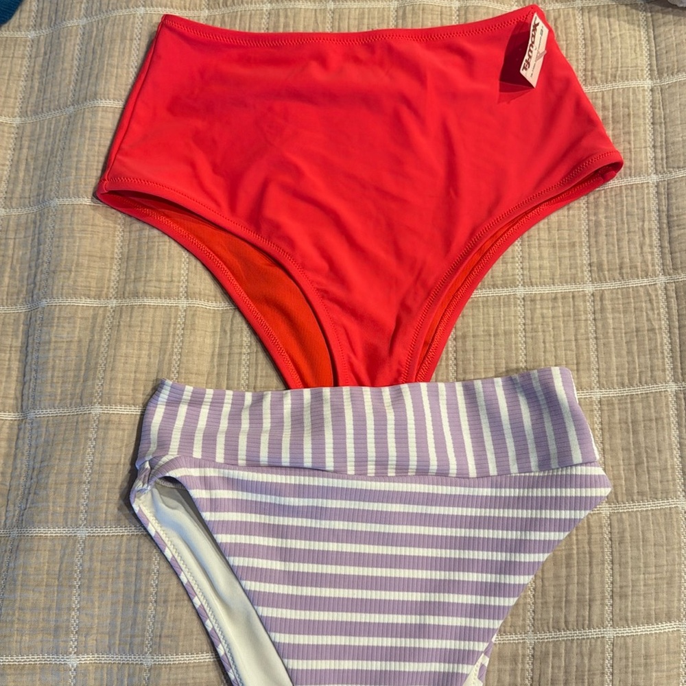 aerie two night waisted swim bottoms size S